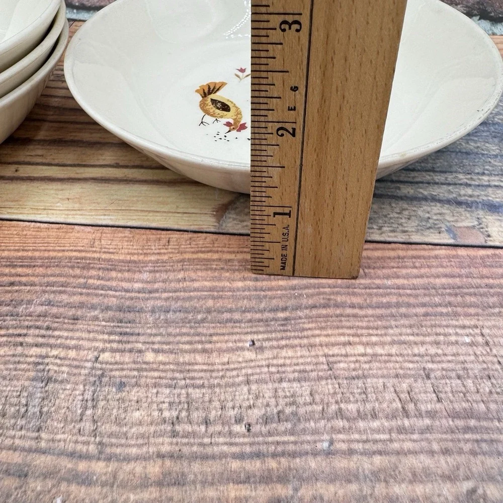 Taylor Smith Break O Day Rooster Cereal Bowls Set of 4 Farmhouse MCM Vintage